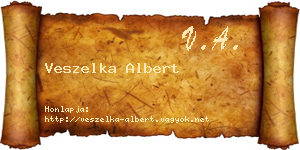 Veszelka Albert névjegykártya